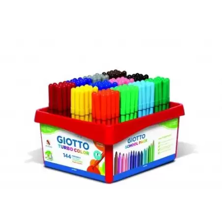 (F523800) GIOTTO ROTULADORES TURBO COLOR SURTIDOS SCHOOLPACK 144 UD