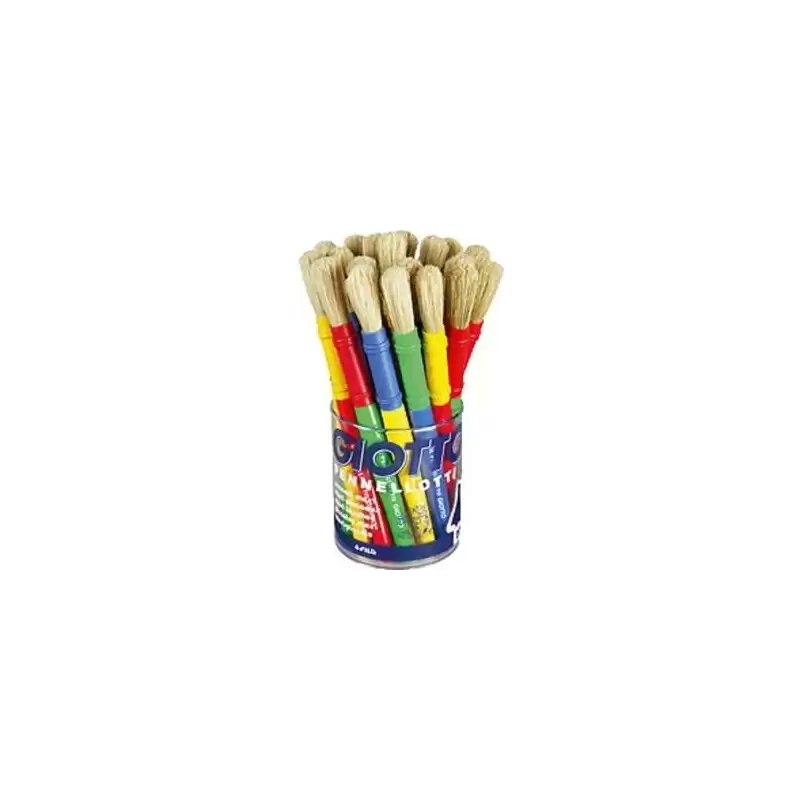 (F536100) GIOTTO PINCEL MAXI COLORES SURTIDOS BOTE 20 UD