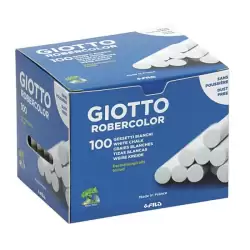 (F538800) GIOTTO TIZAS ROBERCOLOR ANTIPOLVO BLANCO CAJA 100 UD