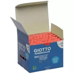 (F539603) GIOTTO TIZA ROBERCOLOR ROJO ANTIPOLVO CAJA DE 100