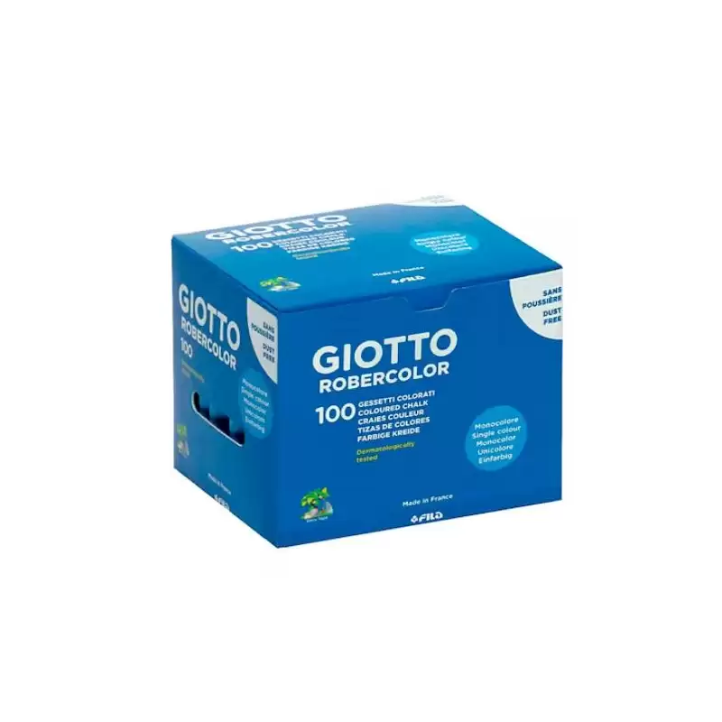 (F539605) GIOTTO TIZA ROBERCOLOR AZUL ANTIPOLVO CAJA DE 100