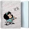 (16502226) GRAFOPLÁS CUADERNO ESPIRAL FOLIO 80H 4X4MM 90GR TAPA PP MAFALDA BIRD