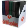 (00048000) GRAFOPLÁS CARPETA CON GOMAS POLIGRAF 3 SOLAPAS FOLIO PP OPACO C/SURTIDOS EXPOSITOR 50 UD