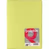 (01451294) GRAFOPLÁS CARPETA CON FUNDAS POLIPLÁS SOLDADAS FOLIO 20 FUNDAS PP SEMIRÍGIDO TRANSLÚCIDO AMARILLO SOFT