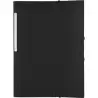 (04800010) GRAFOPLÁS CARPETA CON GOMAS POLIGRAF 3 SOLAPAS FOLIO PP OPACO NEGRO