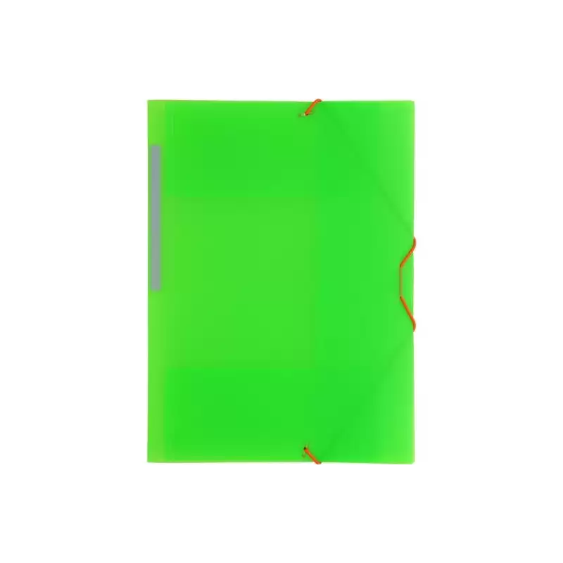 (04801221) GRAFOPLÁS CARPETA CON GOMAS COLORGRAF FOLIO 3 SOLAPAS PP VERDE TRANSLÚCIDO