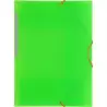 (04801221) GRAFOPLÁS CARPETA CON GOMAS COLORGRAF FOLIO 3 SOLAPAS PP VERDE TRANSLÚCIDO