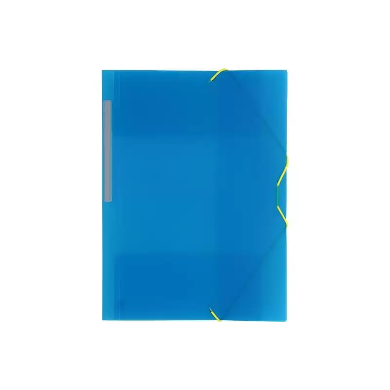 (04801230) GRAFOPLÁS CARPETA CON GOMAS COLORGRAF FOLIO 3 SOLAPAS PP AZUL TRANSLÚCIDO
