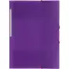(04801235) GRAFOPLÁS CARPETA CON GOMAS COLORGRAF FOLIO 3 SOLAPAS PP VIOLETA TRANSLÚCIDO