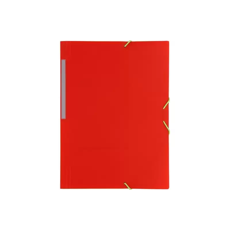 (04801251) GRAFOPLÁS CARPETA CON GOMAS COLORGRAF FOLIO 3 SOLAPAS PP ROJO TRANSLÚCIDO