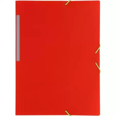 (04801251) GRAFOPLÁS CARPETA CON GOMAS COLORGRAF FOLIO 3 SOLAPAS PP ROJO TRANSLÚCIDO