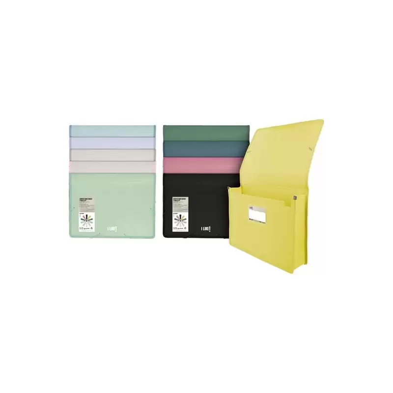 (04803499) GRAFOPLÁS CARPETA MAXI CON GOMAS Y FUELLE A4+ PP SEMIRÍGIDO OPACO I LIKE3 COLORES SURTIDOS