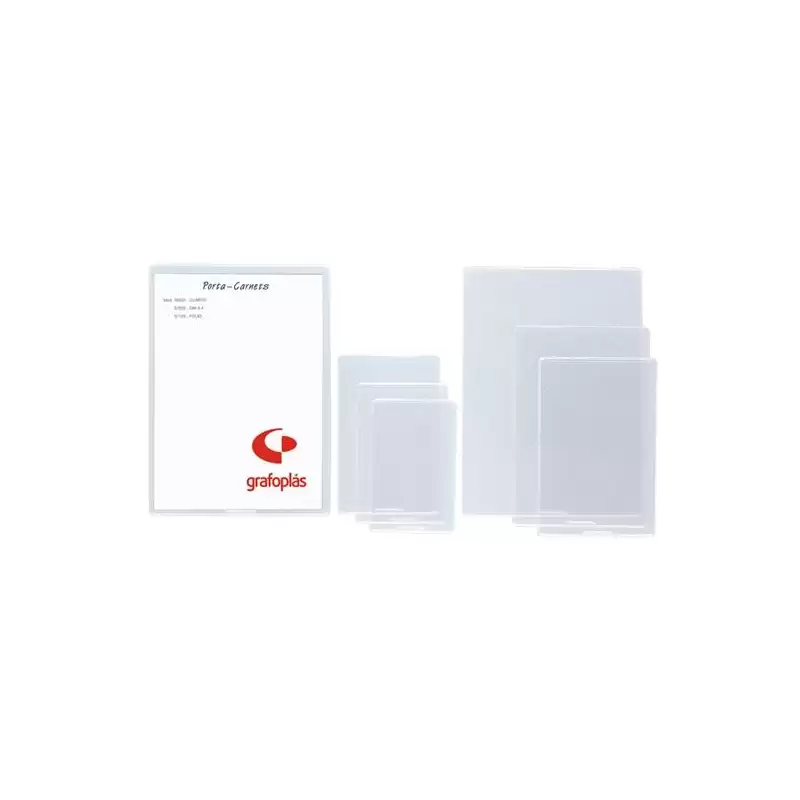 (05900000) GRAFOPLÁS FUNDA PORTACARNETS PVC PIEL NARANJA 200 MICRAS C/REBAJE NIF TRANSPARENTE