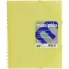 (39832094) GRAFOPLÁS CARPETA CON FUNDAS MAXIPLÁS ESPIRAL A4 20 FUNDAS C/SOBRE PP RÍGIDO TRANSLÚCIDO AMARILLO SOFT