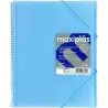 (39833091) GRAFOPLÁS CARPETA CON FUNDAS MAXIPLÁS ESPIRAL A4 30 FUNDAS C/SOBRE PP RÍGIDO TRANSLÚCIDO AZUL SOFT