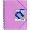 (39833095) GRAFOPLÁS CARPETA CON FUNDAS MAXIPLÁS ESPIRAL A4 30 FUNDAS C/SOBRE PP RÍGIDO TRANSLÚCIDO LAVANDA SOFT