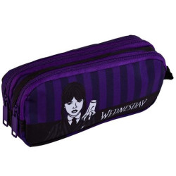 (503669) TOYBAGS PORTATODO WEDNESDAY MIERCOLES ADDAMS Y ENID GAMER CASE DOBLE COMPARTIMENTO