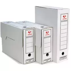 (70907900) GRAFOPLAS CAJA ARCHIVO DEFINITIVO FOLIO PROLONGADO CARTÓN MICROCANAL BLANCO PACK 50 UD
