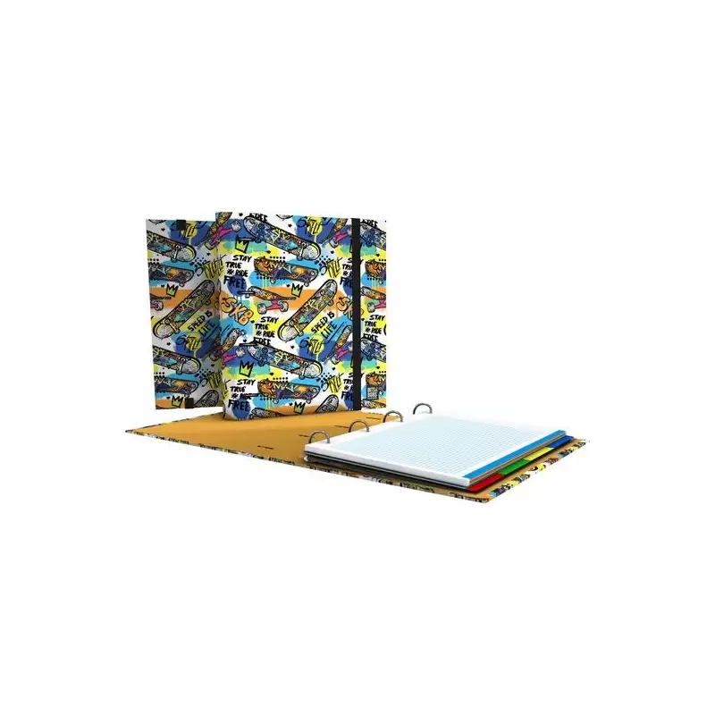 (88102677) GRAFOPLÁS CARPEBOOK ANILLAS 4D35MM RECAMBIO 100H 5X5 DIN-A4 ST3.FORRADO STREET