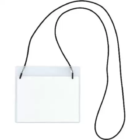 (09073300) GRAFOPLÁS PORTADISTINTIVO C/GOMA ELÁSTICA 95X110MM PVC RÍGIDO TRANSPARENTE