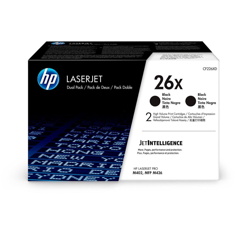(CF226XD) HP TONER NEGRO LASERJET PRO M402DN / M402N/ M402D / M426DW / M426FDN / M426FDW - 26X (PACK 2)