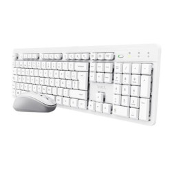 (25467) TRUST COMBO TECLADO + RATÓN INALÁMBRICO ODY II SILENCIOSO BLANCO