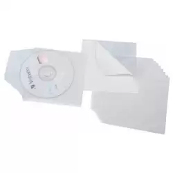(13700000) GRAFOPLÁS FUNDAS PVC ADHESIVAS PARA CD 127X127MM BLANCO BOLSA -10U-