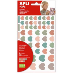 (19452) APLI GOMETS CORAZONES NORDIK REMOVIBLES 624U 6 HOJAS C/SURTIDOS