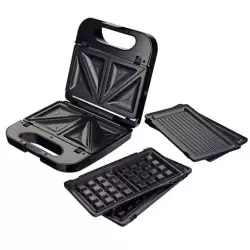 (SAN MULTI NG) GRUNKEL SANDWICHERA C/ GRILL 750W 3 PLACAS DESMONTABLES NEGRO