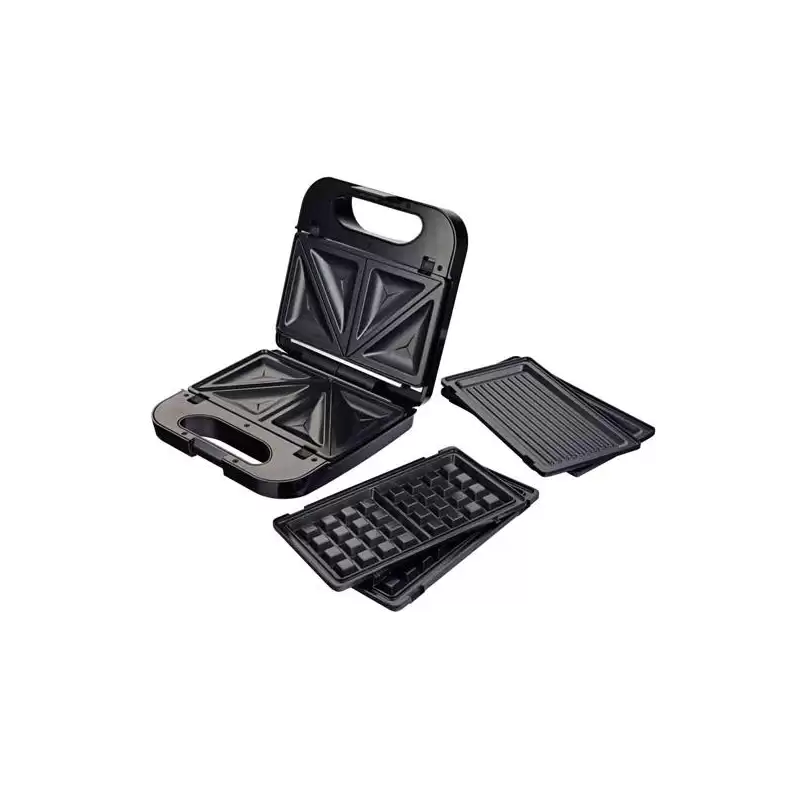 (SAN MULTI NG) GRUNKEL SANDWICHERA C/ GRILL 750W 3 PLACAS DESMONTABLES NEGRO
