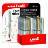 (182634397) UNIBALL ROLLERBALL SIGNO BROAD UM-153 1.0MM SURTIDO ORO/PLATA/BLANCO EXPOSITOR 36 UD