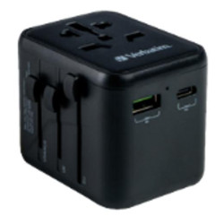 (49544) VERBATIM UTA-02 ADAPTADOR UNIVERSAL DE VIAJE CON 1 PUERTO USB-C - 1 PUERTO USB-A