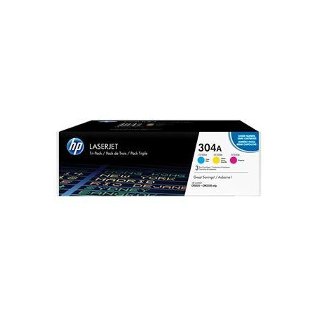 (CF372AM) HP TONER LASER TRICOLOR 304A PACK 3 (CC531-CC532-CC533)