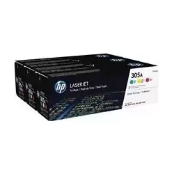 (CF370AM) HP TONER LASER TRICOLOR 305A PACK 3 (CE411-CE412-CE413)