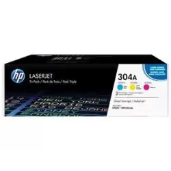 (CF372AM) HP TONER LASER TRICOLOR 304A PACK 3 (CC531-CC532-CC533)