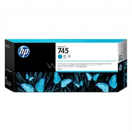 (F9K03A) HP TINTA CIAN DESIGNJET 745 *ALTA CAPACIDAD*