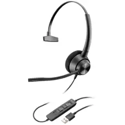 (214568-01) HP POLY AURICULARES ENCOREPRO EP310 DIADEMA MONOAURAL C/ MICRÓFONO CONTROL DE VOLUMEN CABLE USB-A NEGRO