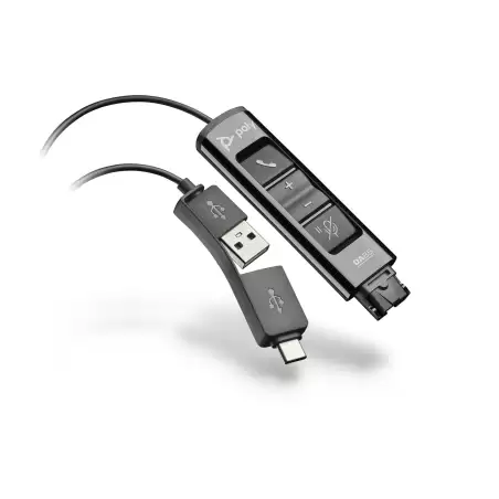 (218266-01/786C6AA) HP POLY ADAPTADOR PARA AURICULARES DA75 QD A PC