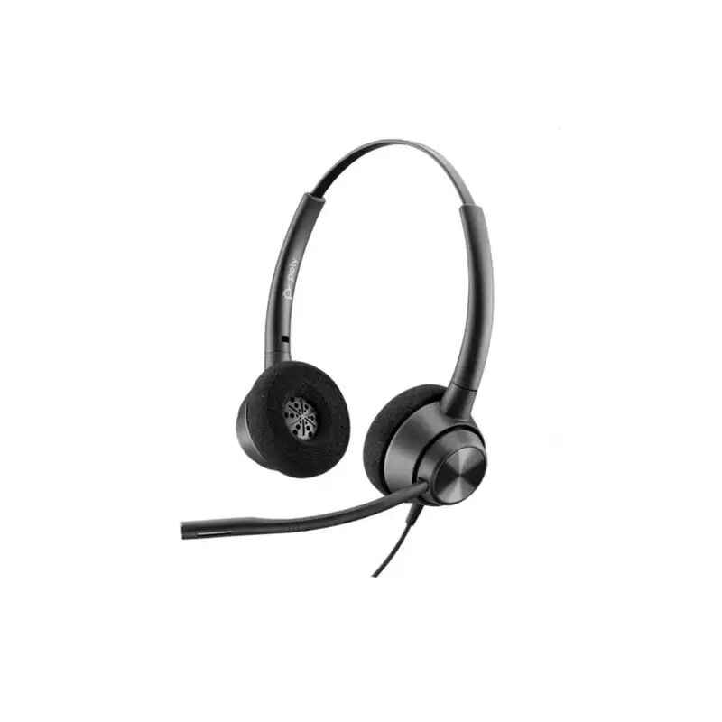 (77T26AA) HP POLY AURICULARES DE DIADEMA BIAURAL C/ MICRÓFONO QD ENCOREPRO 320 NEGRO