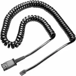 (784S0AA) HP POLY CABLE RIZADO NEGRO PARA TELÉFONOS FIJOS - U10P-S