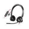 (8X220AA/8X219AA) HP POLY AURICULARES BLACKWIRE C3320 DIADEMA ESTÉREO C/ MICRÓFONO CONTROL DE VOLUMEN CABLE USB NEGRO