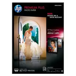 (CR672A) HP PAPEL INKJET FOTOGRÁFICO PREMIUM PLUS A4 300GR INKJET PAQUETE 20H BLANCO BRILLO