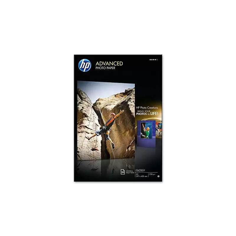 (Q8697A) HP PAPEL FOTOGRÁFICO CON BRILLO ADVANCED 250GR/M2 TAMAÑO A3