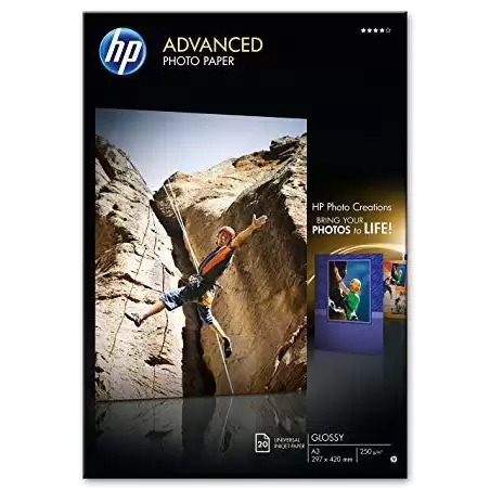 (Q8697A) HP PAPEL FOTOGRÁFICO CON BRILLO ADVANCED 250GR/M2 TAMAÑO A3