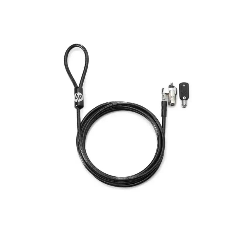 (T1A62AA) HP CABLE DE SEGURIDAD CON LLAVE PARA PORTÁTIL DE 10MM NEGRO