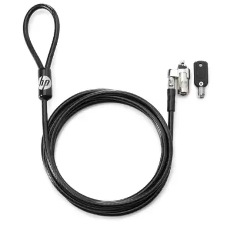 (T1A63AA) HP CABLE DE SEGURIDAD CON LLAVE PARA PORTÁTIL 10MM NEGRO