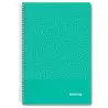 (IMP0103) IMPREX CUADERNO ESPIRAL TAPA PP FOLIO 80H 90GR 4X4 VERDE