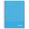 (IMP0105) IMPREX CUADERNO ESPIRAL TAPA PP A5 80H 90GR 4X4 AZUL
