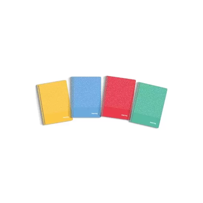 (IMP0118) IMPREX CUADERNO ESPIRAL TAPA PP A5 80H 90GR 4X4 COLORES SURTIDOS