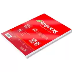 (IMPREX 100H) IMPREX PAQUETE 100H A4 80GR LISO PAPEL BLANCO